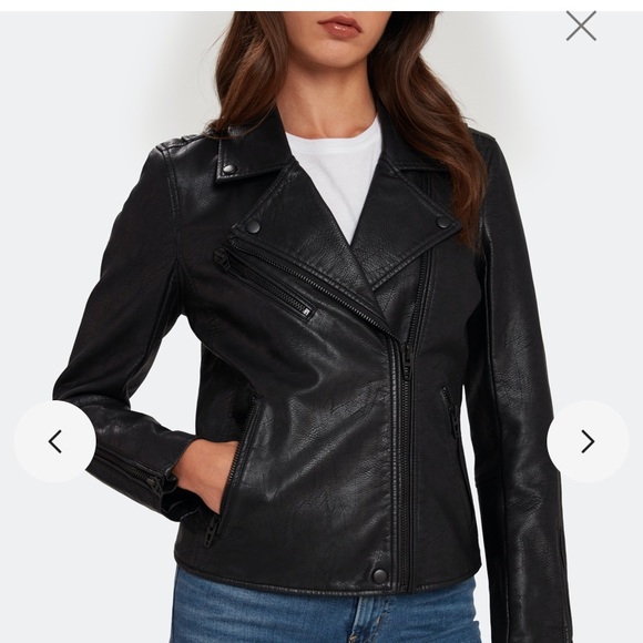 VEGAN LEATHER BLANK NYC MOTO JACKET XS - Picture 1 of 8